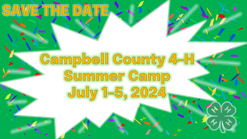 2024 4-H Summer Camp - July 1-5, 2024